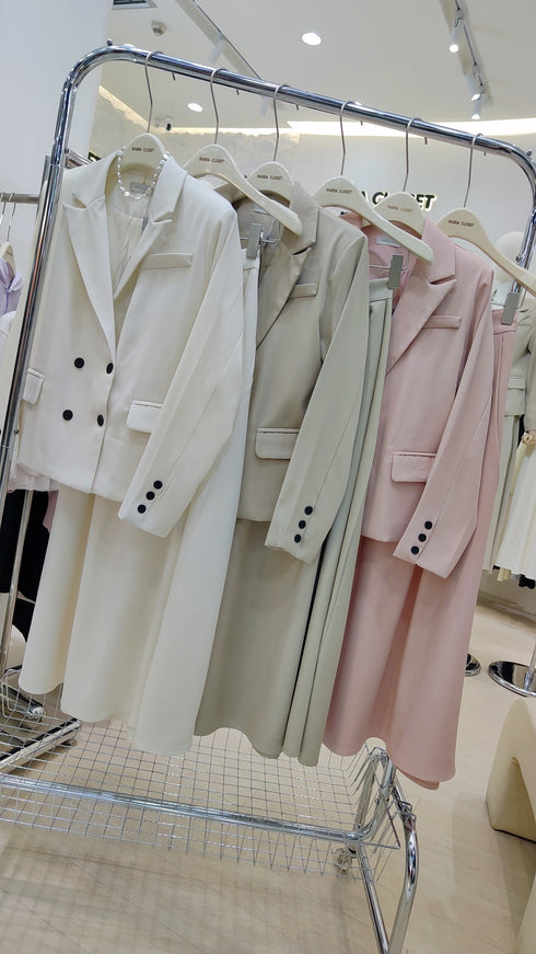 Double Breasted Blazer With Skirts